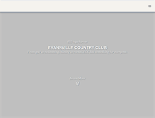 Tablet Screenshot of evansvillecountryclub.org